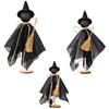 3 Piece Cotton Fabric Witch Specter Decorations For Halloween Home Party Display Wooden Base Accessories Set
