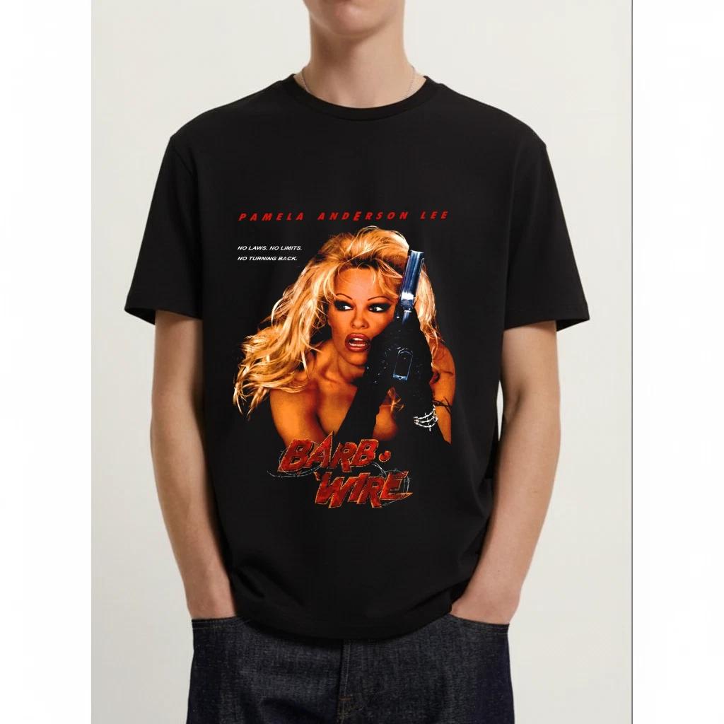 **Retro Vintage Barb Wire 1996 Pamela Anderson T-Shirt – Unisex Tee S–5XL** 4XL
