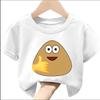 My Pet Alien Pou Kids Summer T-Shirt Cartoon Round Neck Infant Tracksuit Tees Clothing for Boys And Girls