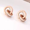 Classic Roman Numeral Circle Stud Earring for Women Men Stainless Steel Jewelry Gifts