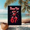 1PC Custom Name "Love Celebration: Heartbeat 67" Beach Towel Highly Absorbent And Sand-Resistant Towel for Swimming, Pool, Yoga, And Travel Lightweigh
