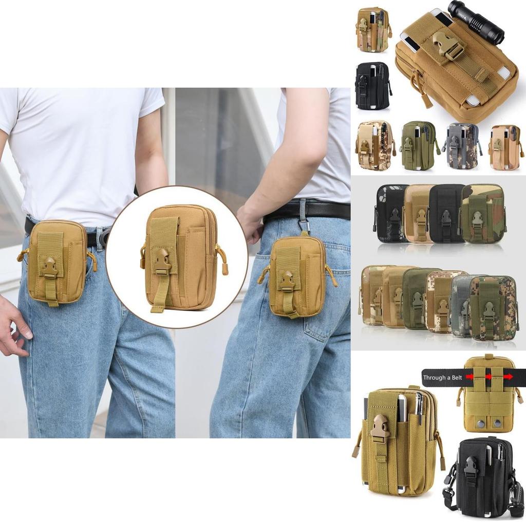 Tactical Camouflage Waist Pack For Men Outdoor Travel Multi Function Waterproof Phone Holder