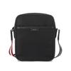Casual Fashion Fabric And Leather Shoulder Bag Medium Men Bags Black 6308537