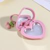 1Pcs Heart Shape Mini Empty Blush Powder Box Eye Shadow Container With Mirror And Aluminum Pan Key Chain Lipstick Packaging