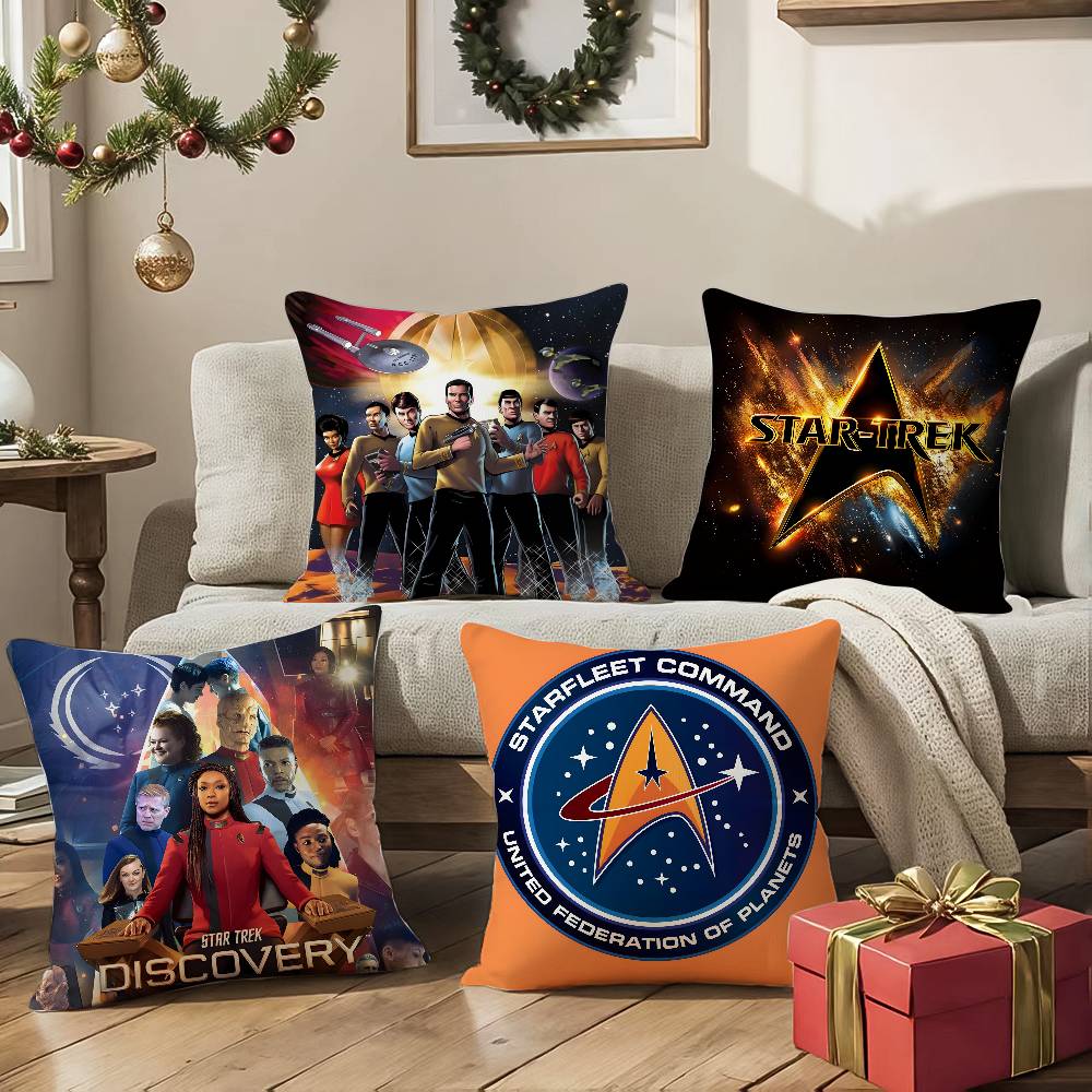 Fiction Entertainment Film S-Star Trek-MT Pillow Case Comfort Sofa Bed Silky Elegant Invisible Zipper Decorative Cushion Cover