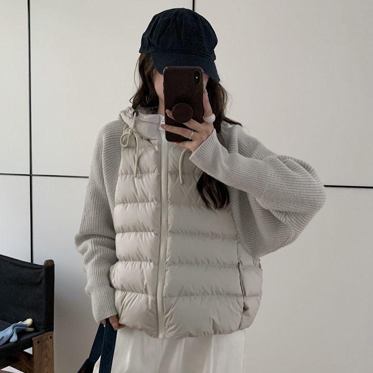 Lightweight Knit Sweater Sleeve Women Short Winter Cotton Coat Jacket