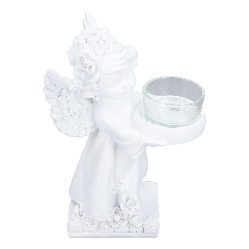Angel Candle Holder Retro Cute Romantic Decorative Figurine Tealight Holder for Living Room Office