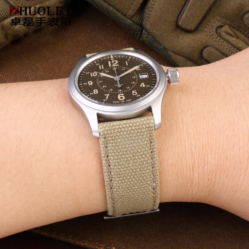 Per Orologio Hamilton Khaki Field h760250/h77616533/h70605963 H68201993 Cinturino Orologio Pelle Vera Nylon Uomo Cinturino Orologio 20mm 22mm