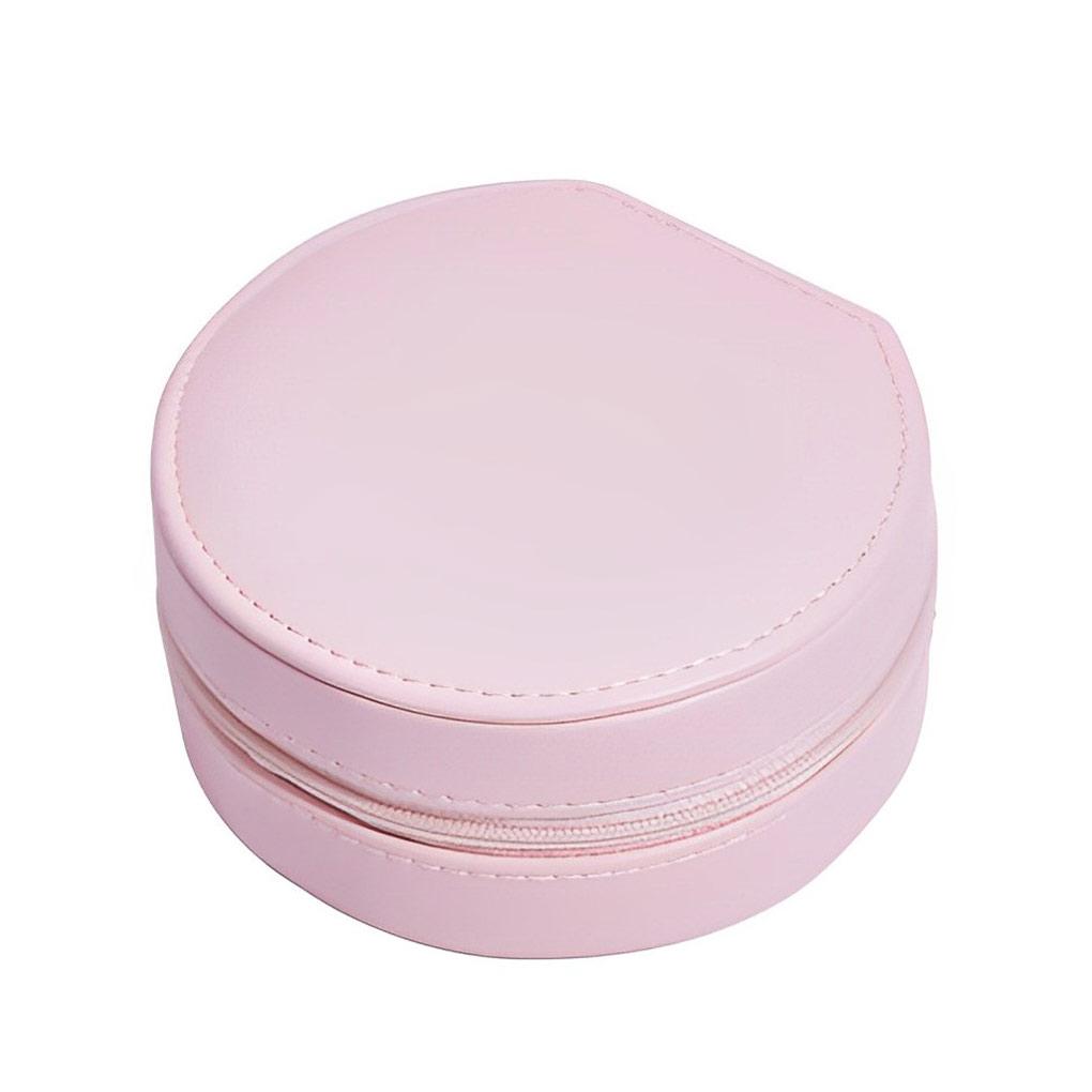 PU Jewelry Box with Mirror Necklace Ring Holder Earrings Ear Studs Organizer Gift Packaging Case Travel Business