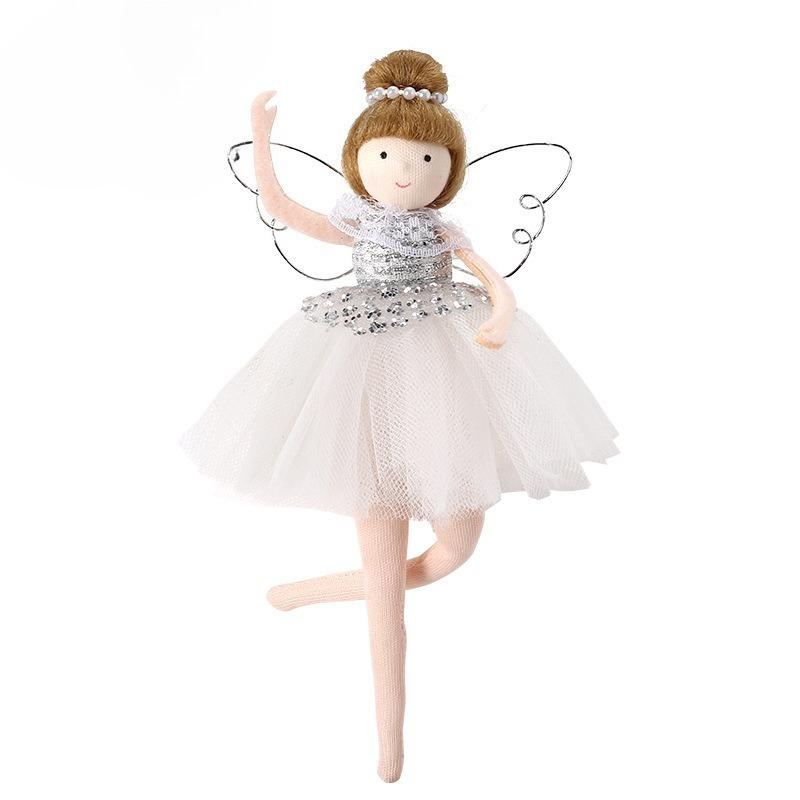 Christmas Decorations, Cute Ballet Girl Figurines, Plush Angel Doll Pendants