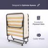 The White Stone Lit pliant avec matelas 80x190 cm en waterfoam | Lit pliable 