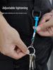 Stainless Steel Multifunctional Carabiner Keyring Lanyard with Anti-lost Buckle