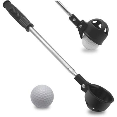 2m Telescopic Pocket Golf Ball Pick-Up Compact Retriever Automatic Lock Scoop