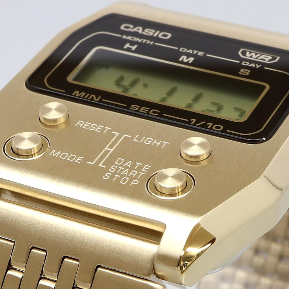 Casio Vintage Series A1100G-5 Unisex Digital Watch Gold Retro Design