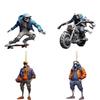 Skeleton Decorative Acrylic Car Accessory Colorful Cartoon Charm For Halloween And Holiday Decor