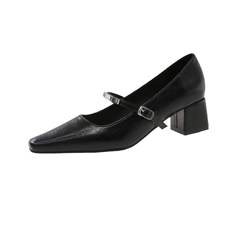 

Fashion Pointed Toe Women Loafers Black Brown White Casual Mules Shoes Belt Buckle Shallow Slip on Low Flat Heeled Party Pumps Size 42 34 чёрный