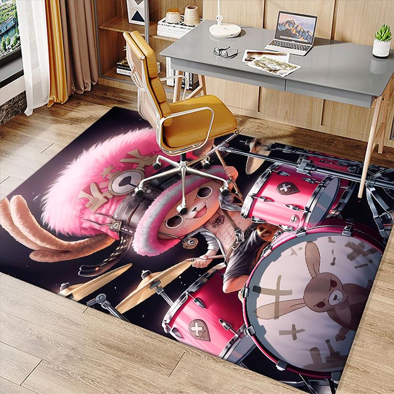 One Piece Tony Tony Chopper Printed Absorbent Washable Carpet, Non-Slip Bathroom Mats, Kitchen Rugs, Yoga Mat,Living Room Entrance, Camping Picnic Rug