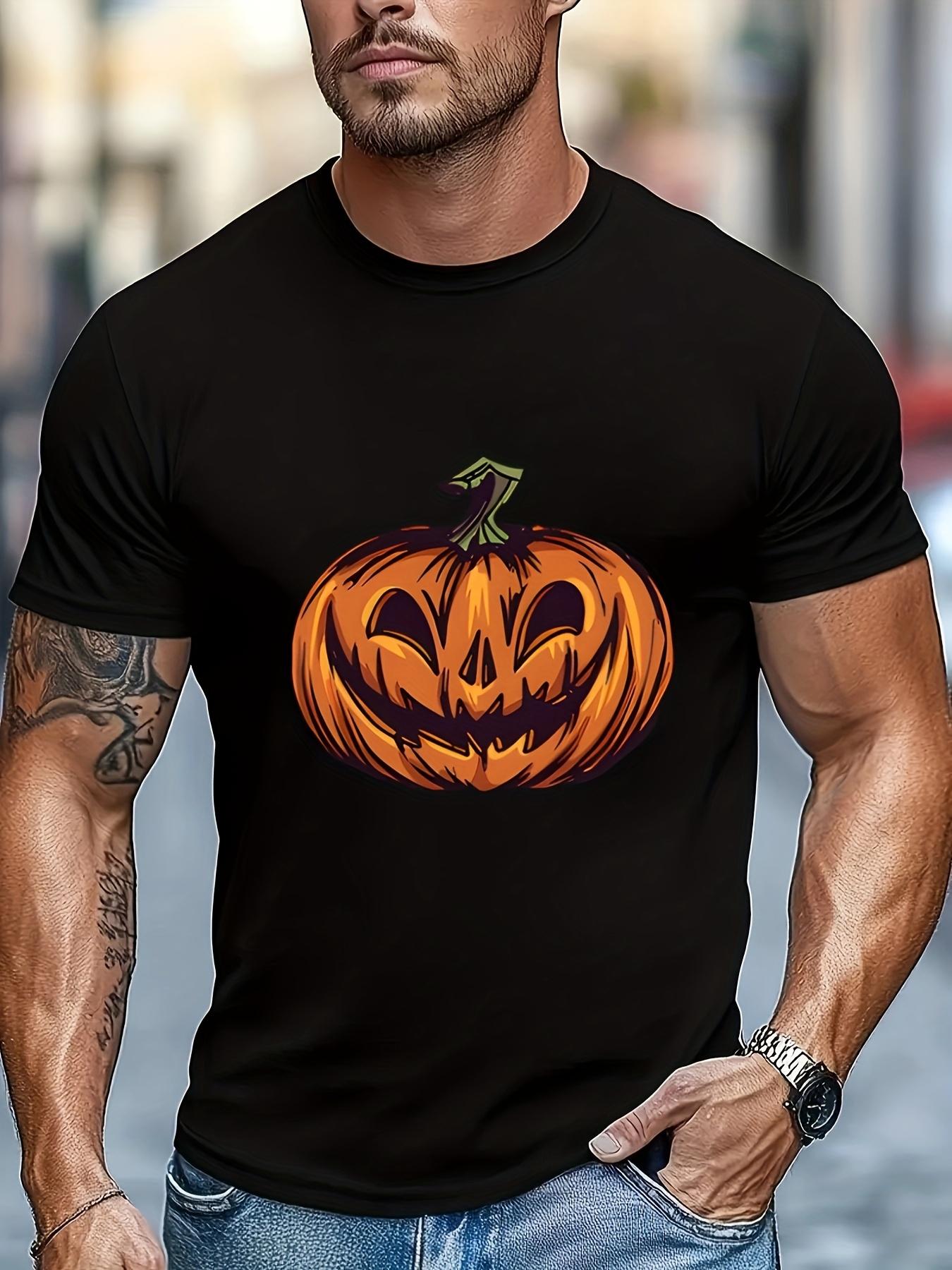 Halloween Pumpkin Graphic T-shirt - Soft Polyester XXXL