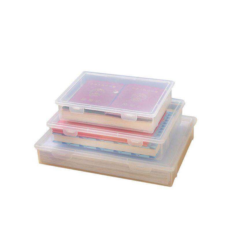 A4 Document Storage Box, Transparent Desktop File Organizer, Household Instruction Manual and Certificate Holder, Storage Solution