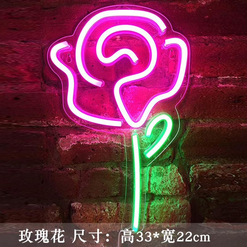 USB Powered Cute Logo Animal Neon Lights  Backplane for Bedroom Wedding,Birthday,Valentine's Day,Christmas Decoration Occasions