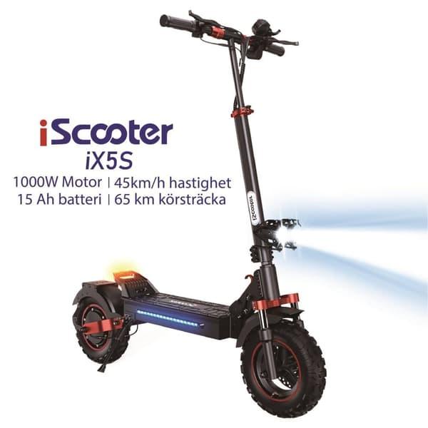 iScooter IX5s 11 Inch Electric Scooter, 48V 15Ah Battery, 1000W Motor, Max. Speed 45 Km/h, Double Shock Absorbers Front and Rear