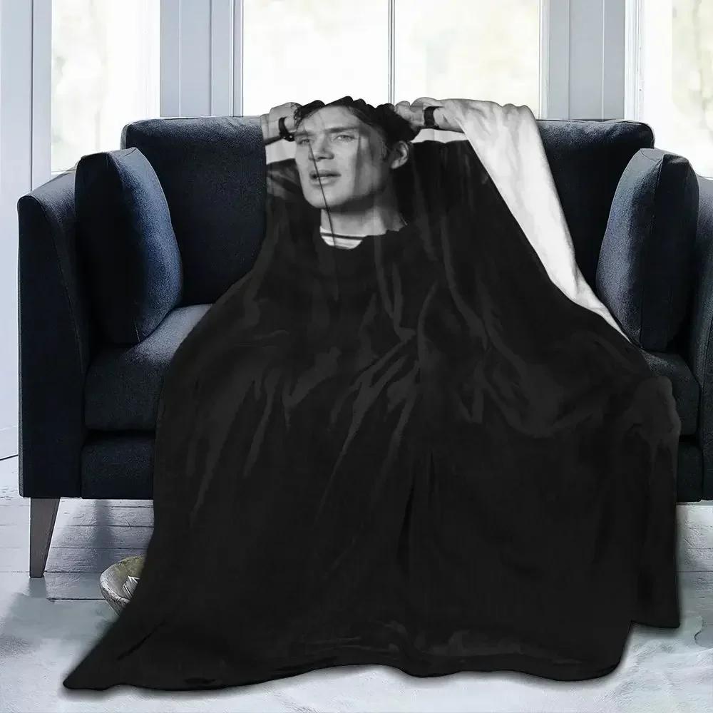 Cillian Murphy Super Soft Blankets Actor Travelling Throw Blanket Spring Cute Custom DIY Flannel Bedspread Sofa Bed Cover