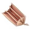 Fair Fairy Women's Wallet, Simple Ribbon, L-Zip, Genuine Cowhide Leather, Elegant, Large Capacity, Cute, 160724 (Pink Beige)