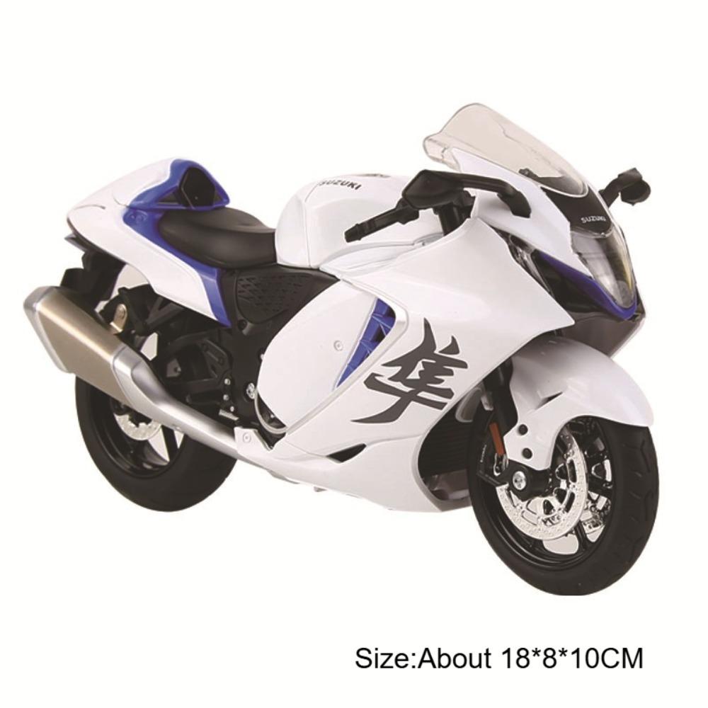 1:12 R3 Suzuki Hayabusa Motorcycle Alloy Cars Toy Diecast Models Rubber Tires with Light Music Miniature Vehicles Model Ornament