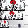 Japanese Samurai Desk Mat XXL Black and White Gaming keyboard mat large Oni Samurai extended deskpad Ghost of Tsushima Mousepad