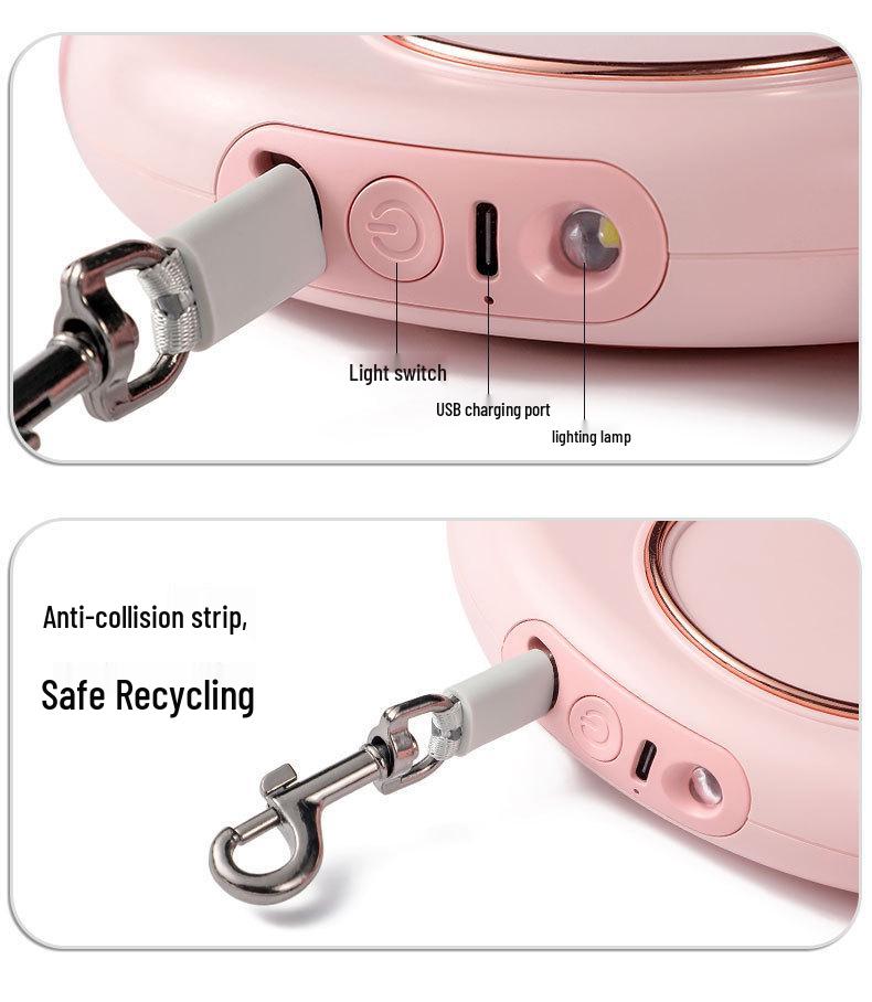 Reflective 3m Retractable Dog Leash with Safe Control for Walking