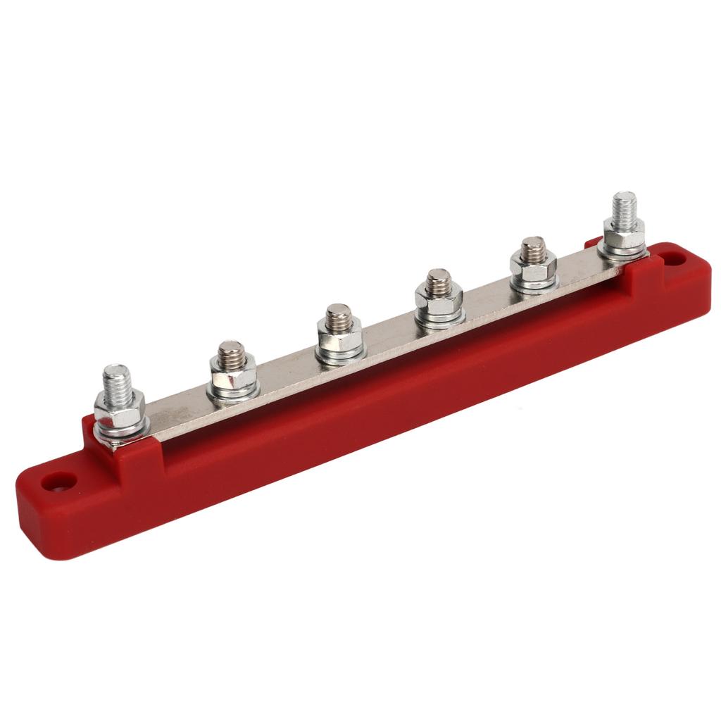 Power Distribution Block M6 Screw 6 Terminal Bus Bar 12V‑48V 150A for Automobile Boat