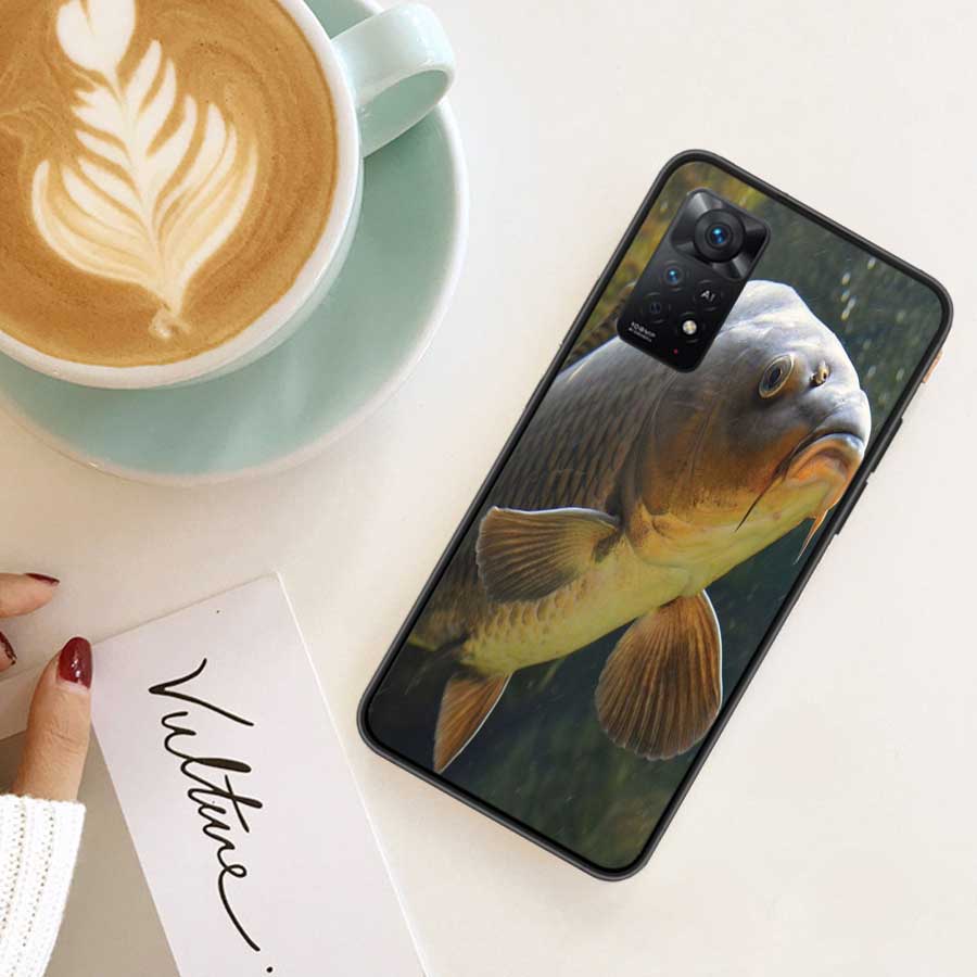 Carp Fishing Fish Phone Case For Redmi Note 14 13 Pro 5G Plus 12 12C 10 10A 10C 9 9A 9C 9T 8 8A K60 K70 Pro Xiaomi Cover Shell C