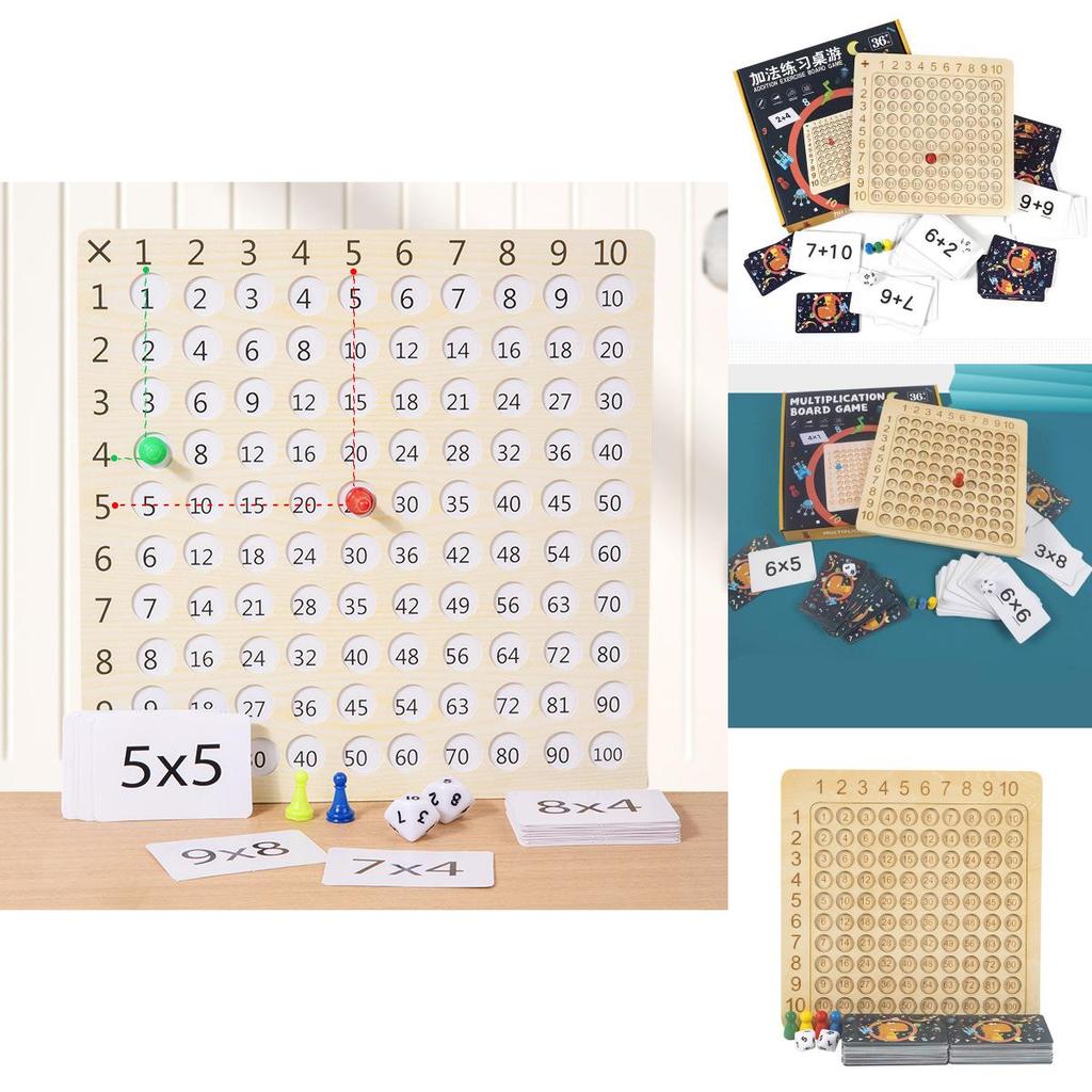 Wooden Multiplication Table Educational Toy For Kids Learning Math Skills And Mental Arithmetic