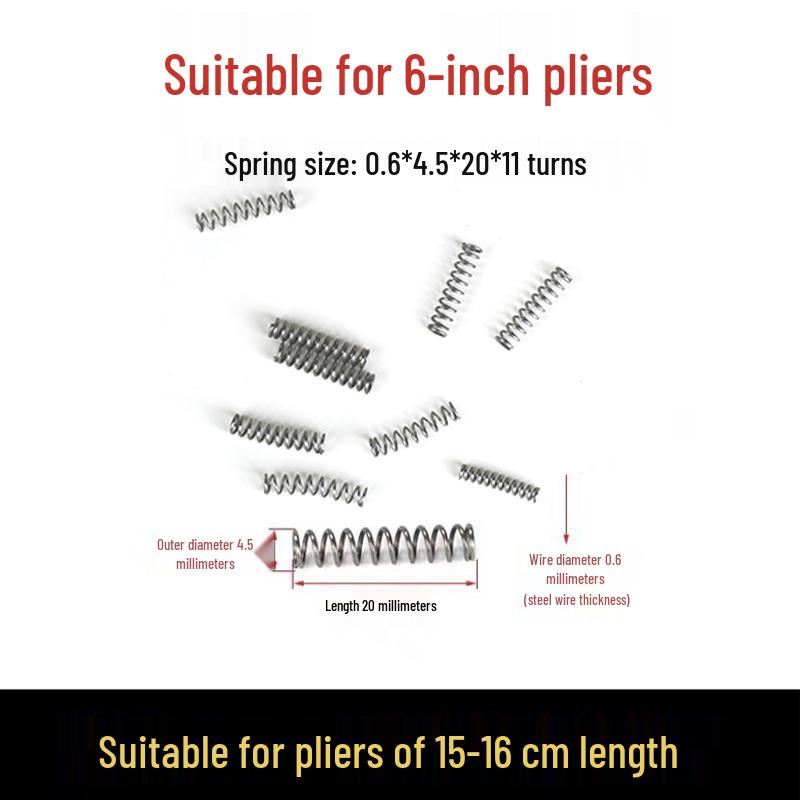 Spring-loaded Diagonal Cutting Pliers: 4, 5, 6, 7 inch with Small Compression Spring, Ideal for Circlip & Pressure Shrink Tasks.