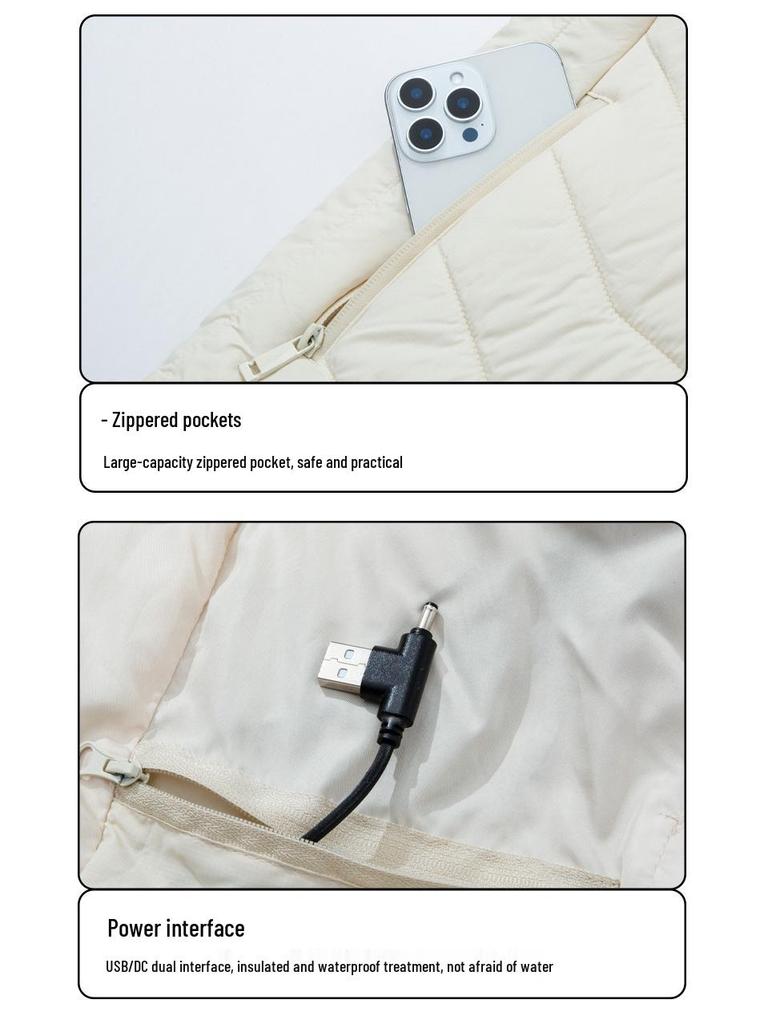 Unisex Plus Size Smart Heated Vest - USB Electric Winter Warmth, 28 Zones