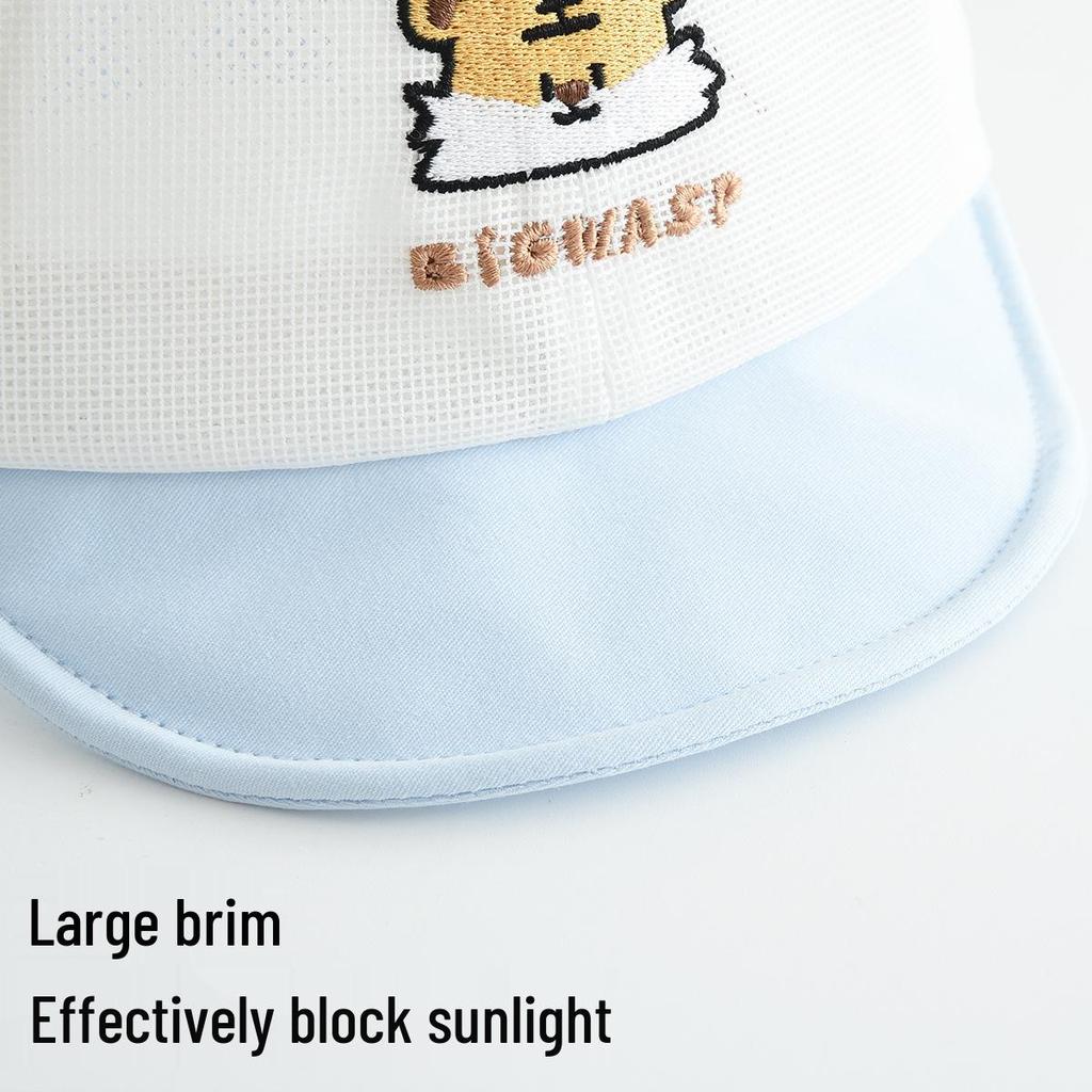 Adorable Cartoon Mesh Sun Hat for Kids
