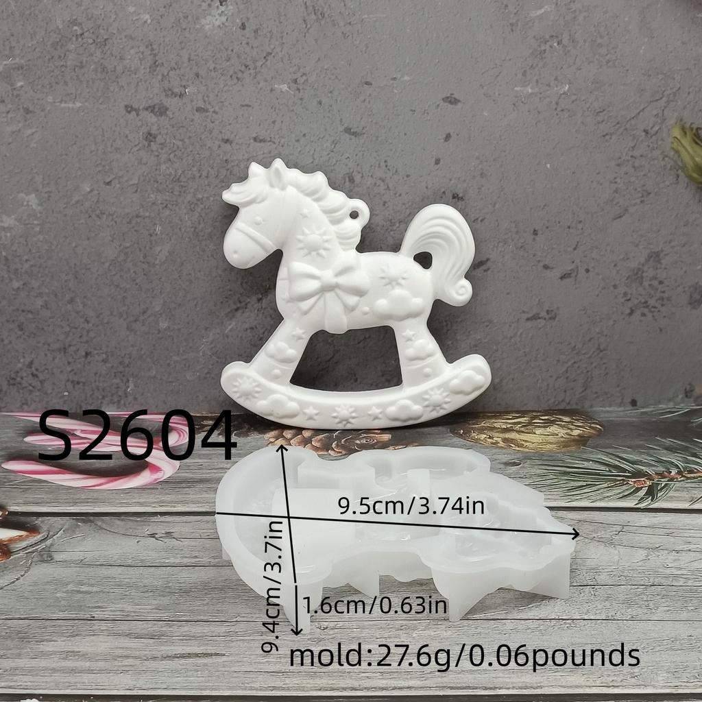 Rocker Horse Mold Food-Grade Home Decoration Mold Silicone Mold Easy-To-Clean For Home Decoration Gift Making Diy Crafting