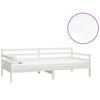 Daybed with Mattress 90x200 cm White Pine Solid Wood
