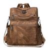 Vintage Soft Leather Backpack Women's Large Capacity Multi-use Shoulder Bag
