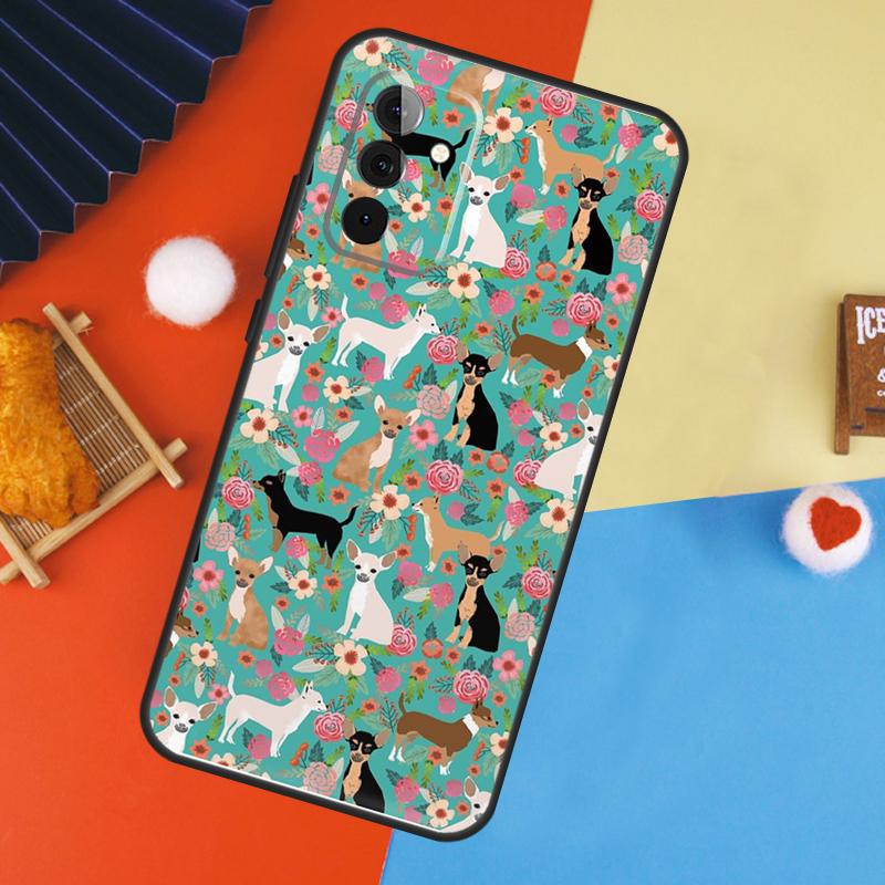 

Chihuahua Face Floral Dog Case For Samsung Galaxy A16 A26 A36 A56 A17 A55 A35 A15 A52 A32 A12 A53 A33 A13 A14 A34 A54 Samsung A15
