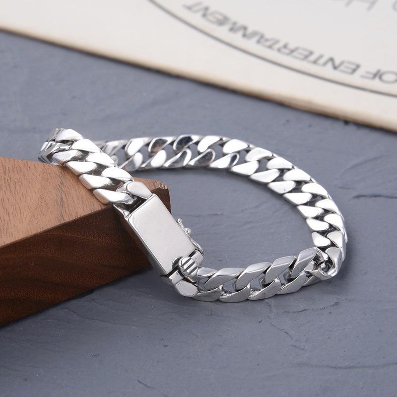 Yuexiang Men's Miami Cuban Link Chain Bracelet - Trendy Fashion with Classic Beads Design