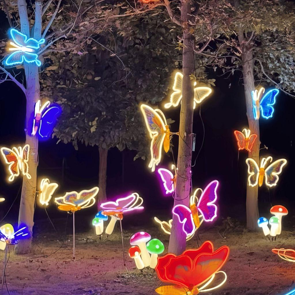 Dynamic Waterproof Outdoor LED Butterfly Tree Hanging Lights