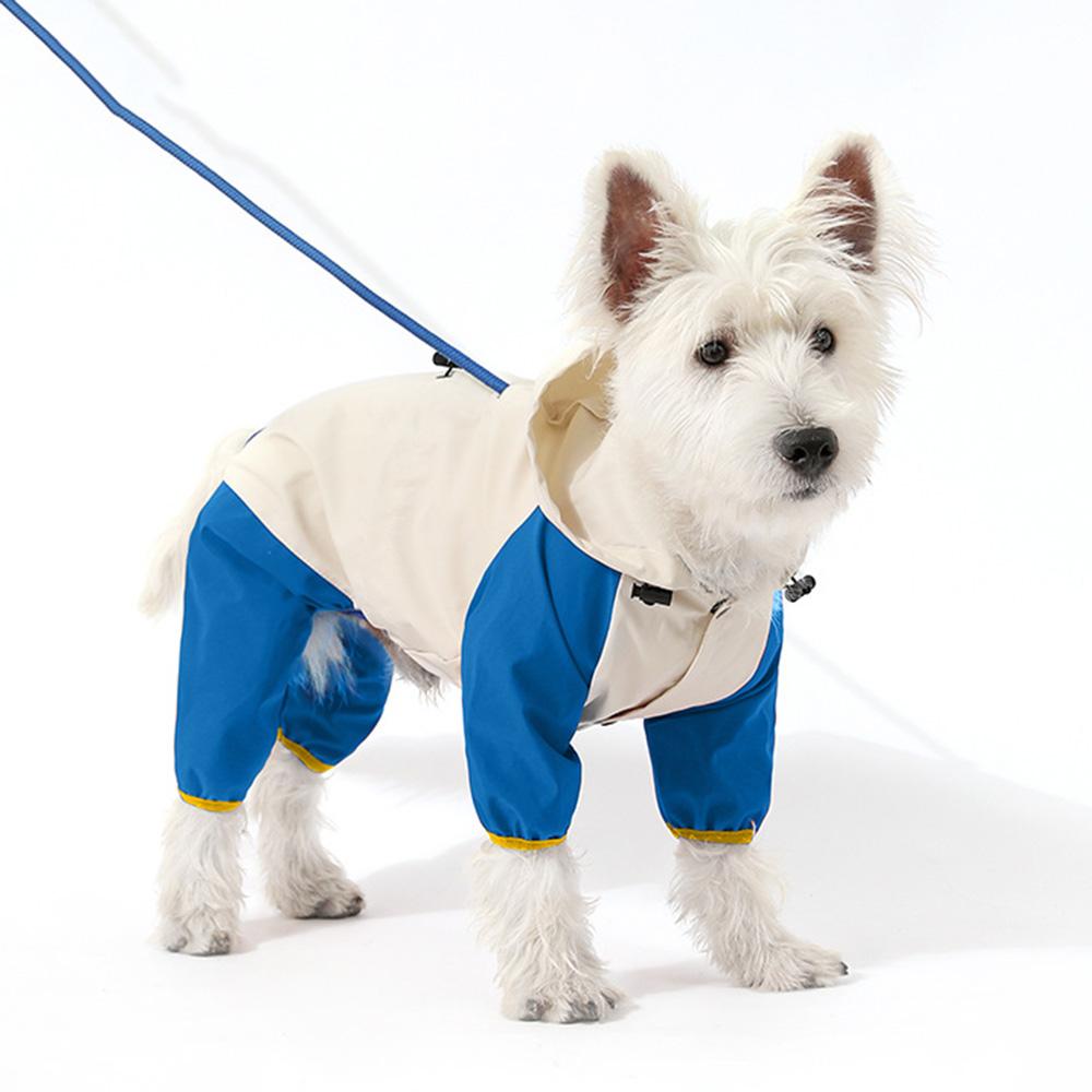 Towable Puppy Dog Raincoat Waterproof Pet Jumpsuit for Small Dogs Pomeranian Poodle Maltese Rain Coats Overalls mascotas Clothes