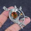 Natural Bi-Color Tourmaline 925 Sterling Silver Jewelry Pendant 2.56" Z6G82