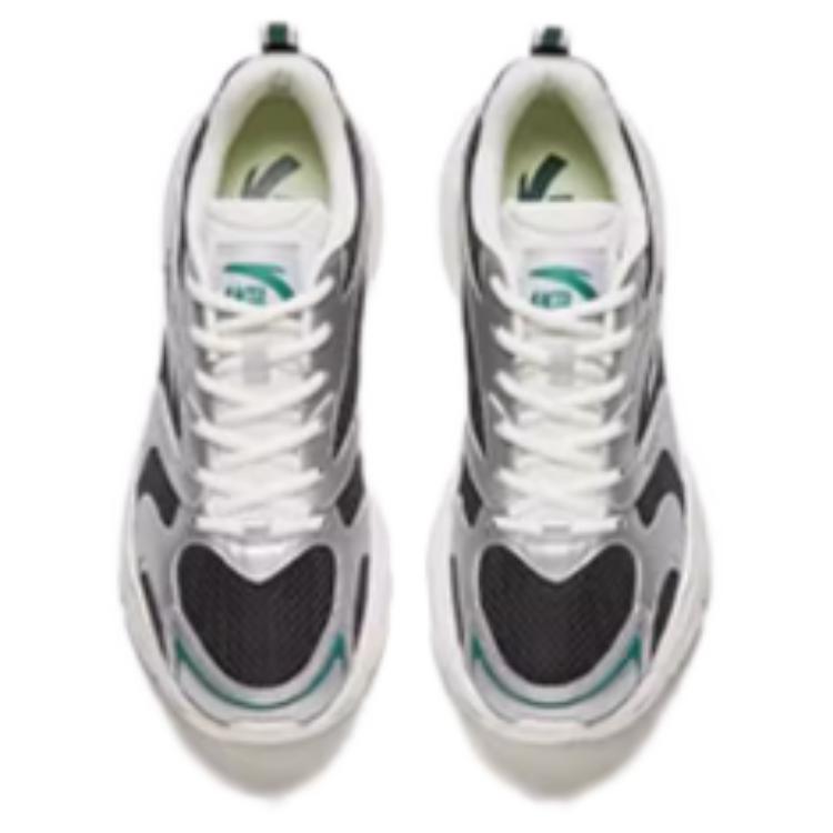 Anta OG800 Retro Fashion Non-Slip Wear-Resistant Breathable Low-Top Casual Running Shoes Men sneaker Gray Silver 912538821-3