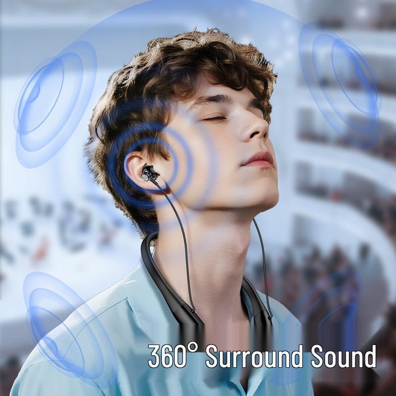Top-Selling Neck-Hanging Wireless Headphones with HD Sound, Power Display, and Long Battery Life