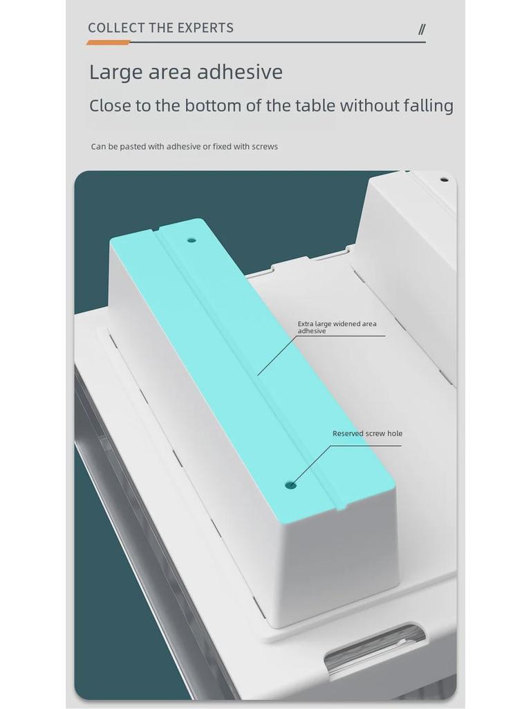 Punch-Free Under-Desk Makeup Storage Drawer
