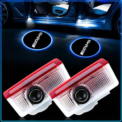 2Pcs LED Car Door Projector Welcome Lamp Ghost Shadow Light For CLA CES CLS SLK GLK CLK SLS CLG GLE GLC GLB EQC