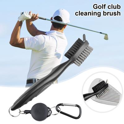 Golfclub Reinigingsborstel met Draagbaar Golf Borstelharen Ontwerp Herbruikbare Karabijnhaak Nylon Materiaal Borstel Reiniging