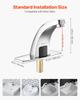 Touchless Bathroom Sink Faucet, Automatic Motion Sensor Restroom Toilet Faucet Cold Water with Hole Cover Plate, Battery Operated for 9.5 Mm Pipe